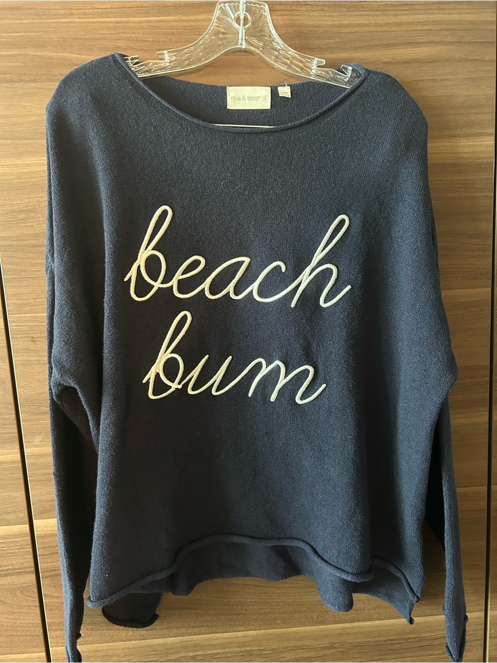 Navy "Beach Bum" Pullover Sweater